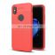 Retro Lychee PU Leather TPU Soft Back Case Cover Protector for iPhone X