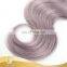 Wholesale brazilian virgin hair grey purple top lace closure body wave free part human hair closure