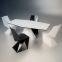 Modern luxury plywood top fiberglass restaurant long dining table