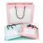 Wholesale Single Stripes Printed Custom Logo Gift Paper Bag with Cotton Handle
