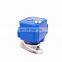 CWX-25S 2-way motorized ball valve with manual function stainless steel material 3/4'' DN20 DC12v/5v with signal feedback