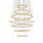 Big Chandelier pendant light crystal pendant light modern simple villa living room warm engineering lamps for hotel lobby