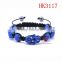 Fashion punk rock crystal jewelry golden rhinestone skull bracelet