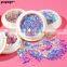 Moon Heart Colorful Glitter Paillette DIY Nail Decoration Holographic Glitter Colorful Laser Flame Aliver Nail Sequins