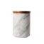 Nordic Fashion Hand Made Marble Ceramic Seal Storage Pot Canisters With Cover For Coffee Tea Candy