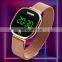 SKMEI 1589 LED Touch Screen Stainless Steel Mesh Band Women Watches with Magnetic Strap