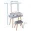 Vanity Table Set with Adjustable Brightness Mirror