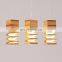 Modern Nordic Pendant Lights Wood Lighting Restaurant Bar Coffee LED Wooden Hanging LED Lamp Fixture