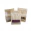 kraft paper customized stand up pouch kraft paper bag with zipper for snack, food packaging