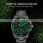 Sinobi S9721G Mens Luxury Watch Stainless Steel Strap Sport Waterproof Green Water Ghost Watch Quartz Men's Watches