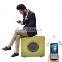 Luminous Portable Wireless rechargeable cordless plastic music speaker with led lighting led music player camping sound light