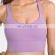 Wholesale Custom Logo Womens Tie Dye Yoga Sports Bra Push Up Elastic Fitness Cross Back Crop Tops Outfit Exercise Training Bra