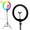 Kytuwy 14 inch light cell phone lamp fill for makeup video live studio phone ring light with tripod stand  fill light