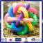 Rainbow Color Soft Rubber Vocal Cheap Balls Pet Toys Ball