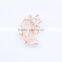 Fashion design hot sale charming ladies brooch rhinestone pearl shaped jewelry