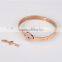 2015 Hot Selling Lock and Key 18K Yellow or Rose Gold Bangle With Diamond For Lover