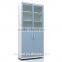 Upper Glass Swing Door Lower Tambour Door Steel Cupboard