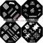 Nail DIY nail stamp templates kit QA serizes metal design nail art stamp plate