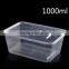 Transparent Clear Rectangle PP Disposable Plastic Takeaway Food Container With Clear Lid 500ml, 650ml, 750ml, 1000ml, 1500ml