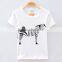 Kids Cotton Sportswear White Black Striped T-shirt & Cartoon Pants Casual Suits