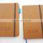 A6 handmade imitation leather brown notebook with pen holder