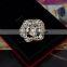 fashionable flower shape alloy rhinestones scarf clip brooch pin