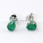 wholesale semi joias brincos rhodium plated emerald zirconia pear stud earrings                        
                                                                                Supplier's Choice