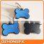 2015 new model blank dog tag, custom bone shape silicone dog tag