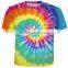 New fashion Men/women Summer 3D Tie Dye Alien T Shirt o neck Tee plus size s-5xl