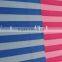 Blue White Horizontal Stripe Polyester Milk Fiber Spandex Printed Lycra Fabric