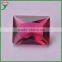 7*9mm artificial rose red baguette diamond cut glass gemstone for ring stone