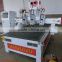 hot sale new cnc router lathe woodworking wood engraving cutting machine with three heads/made in china senke manufacture