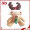 Custom plush christmas reindeer toy with scarf christmas plush toys