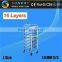 New Style Stainless Steel 16 Layers Square Tube Service Trolley Prices