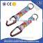 Custom carabiner nylon keychain short lanyard