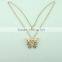 Beautiful hollow butterfly shaped gold plated jewelry pendant necklace