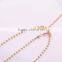 T&J Girls beautiful rhinestone crystal hair chains gold plated metal bridal hair accessories