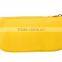 Yellow Leather Cosmetic Bag Special Shape Metal LOGO Since 1997