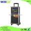 Professional 8 inch trolley wooden active battery speaker with USB/SD and MIC