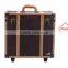 professional PVC cosmetic case classical style trolley makeup case