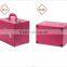 Factory Price Sunrise Pink Mini Compact Expandable Makeup Train Case