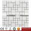 IMARK Super White Color Crystal Glass Mosaic Tiles for Wall Decoration Code IVG8-051
