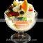 180ml/260ml Pop carved half round glass ice cream cup sundae blow