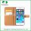 Stitching mobile phone wallet PU flip leather cell phone case cover for iphone 6/ 6 plus with card slots stand function