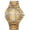 Zebrawood 2115 Japan movt quartz date functions wooden band watch