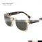 Handmade Acetate Rectangle Eyewear Frame with Polarized Removable Clip-on Vintage Sunglass 608GS