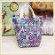 Fashion bear printing cotton and linen handbag