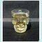 2016 new design shull shape glass cup beer glass cup with skull shape