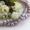 Natural round pearl strand AA 10mm freshwater purple pearl strand