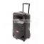 Professional PA active trolley rechargeable speaker with bluetooth FM